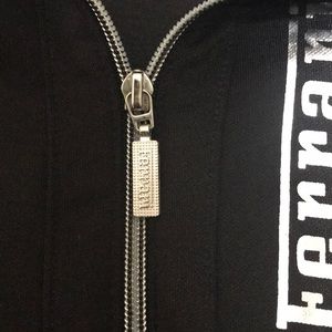 Women’s Ferrari track jacket in blk & slvr w/mesh